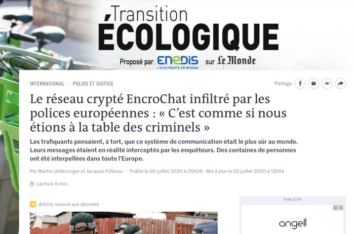 Un coup dur porté au crime organisé en Europe