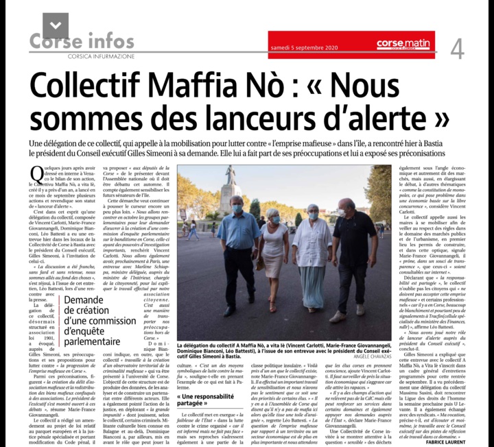 Une réunion de clarifications avec Gilles Simeoni Une réunion de clarifications avec Gilles Simeoni