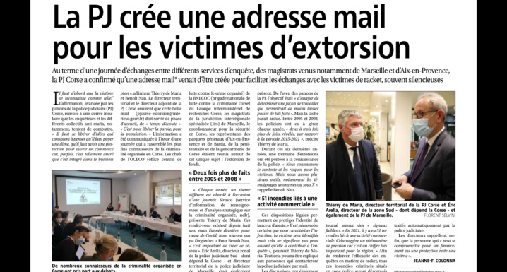 Un reportage de Corse-Matin sur cette réunion Un reportage de Corse-Matin sur cette réunion