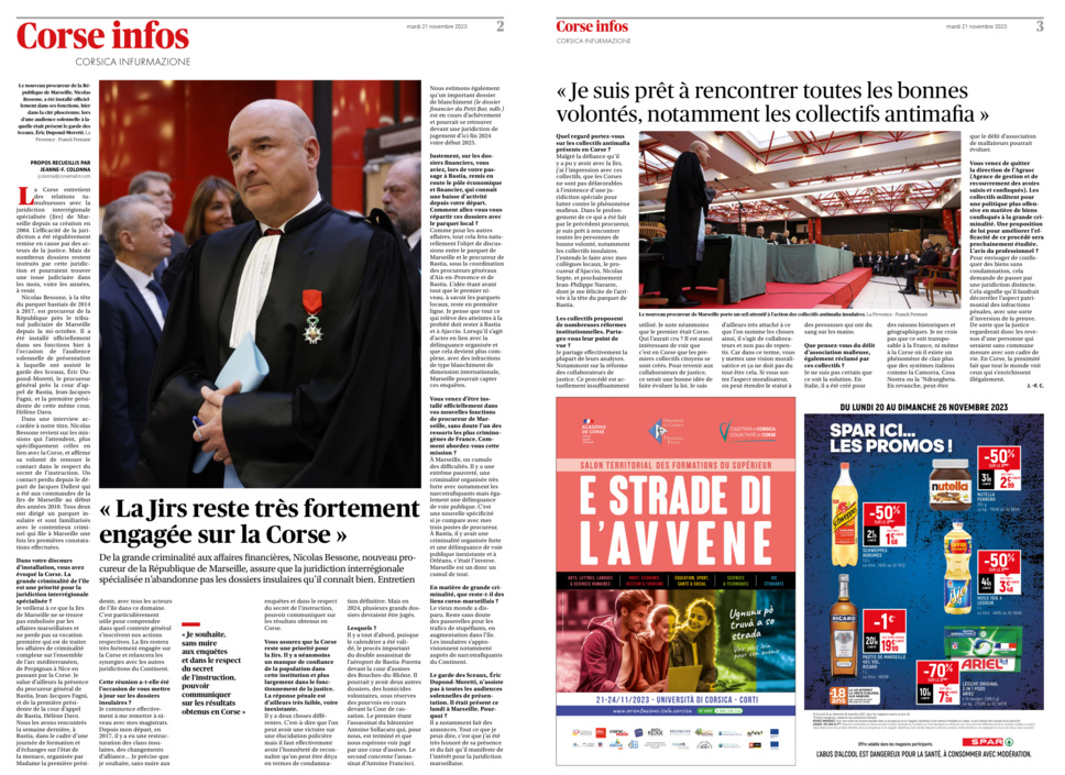 Le Procureur Nicolas Bessone affirme partager "la plupart des analyses des collectifs anti-mafia" ! Le Procureur Nicolas Bessone affirme partager "la plupart des analyses des collectifs anti-mafia" !