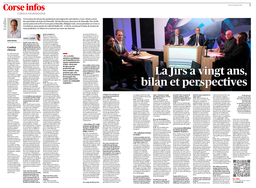 Débat sur le combat à mener contre la Mafia organisé par Corse-Matin Débat sur le combat à mener contre la Mafia organisé par Corse-Matin