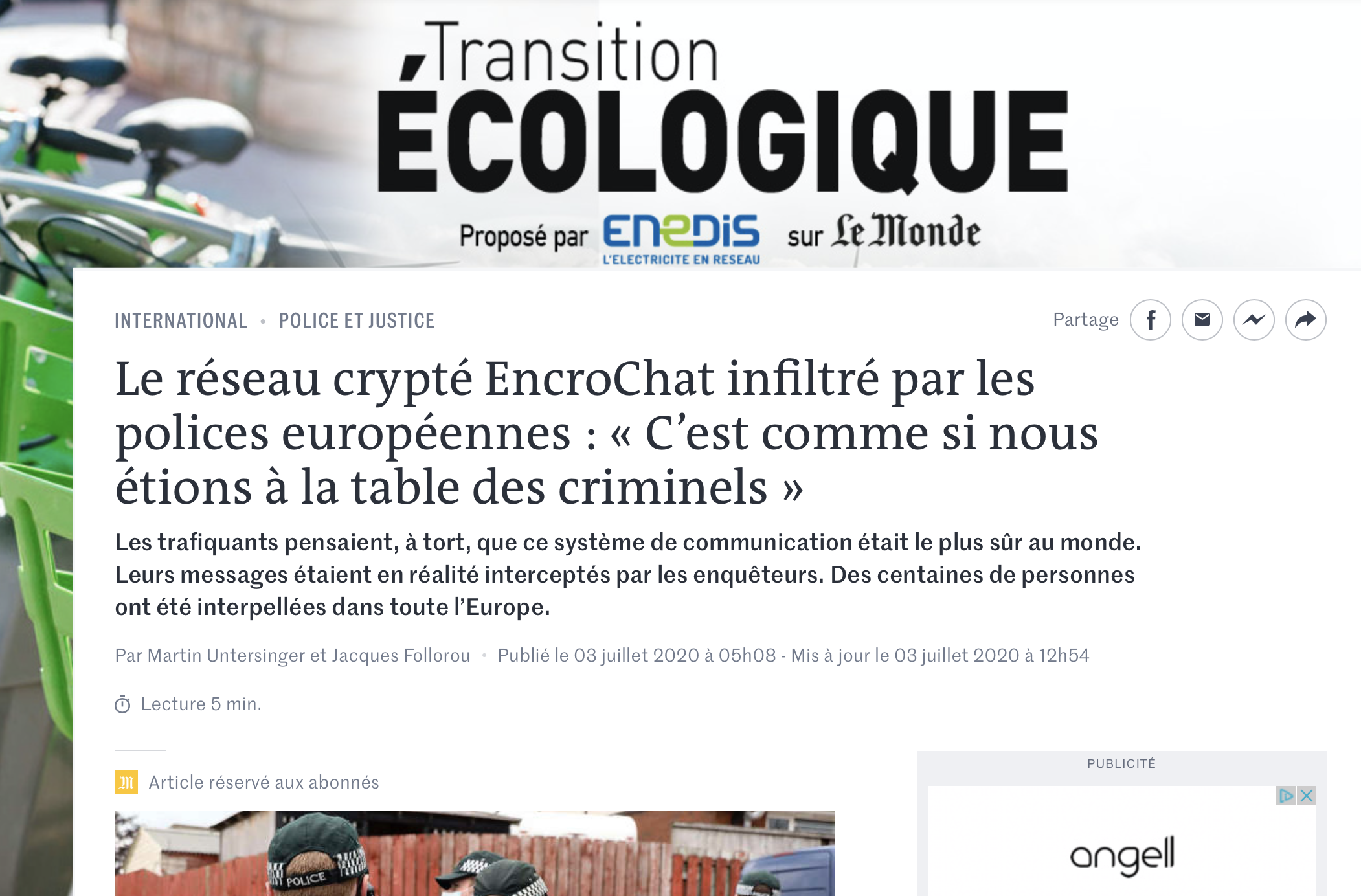 Un coup dur porté au crime organisé en Europe