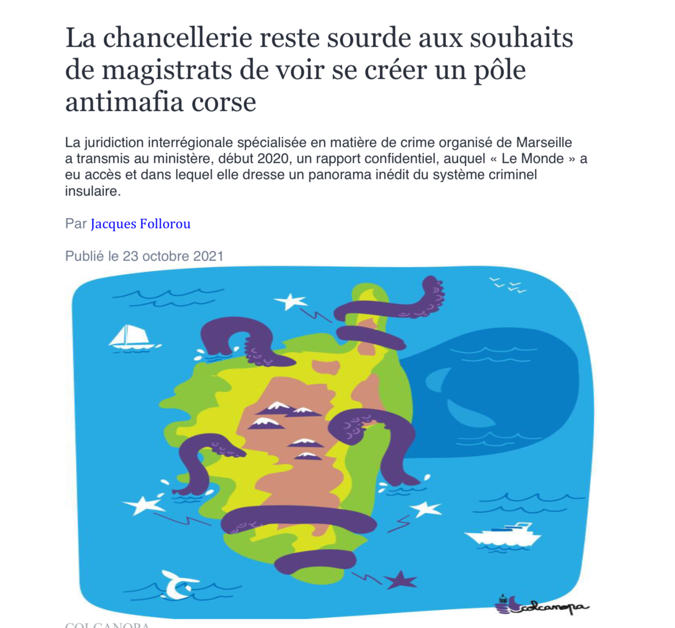 L'article à consulter sur le site " Le Monde "