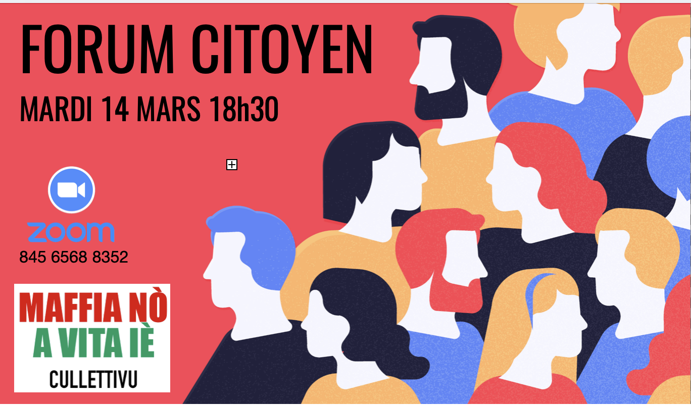 Forum citoyen sur Zoom mardi 14 mars à 1830